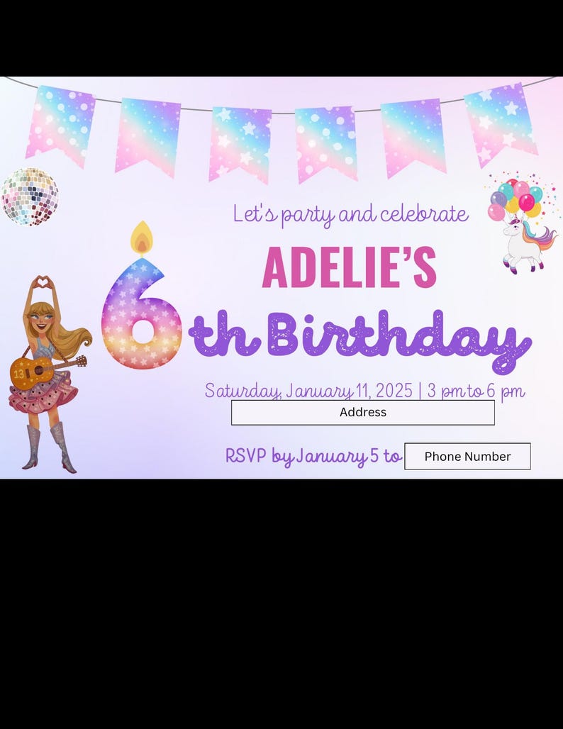Personalized Custom Birthday Invitations - Etsy