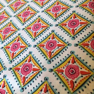 Clothworks Cotton Fabric Tuli in Multi Colors half yard cut