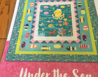 Quilt Pattern Under the Sea by Patrick Lose Studios for Benartex for a 75" x 87" quilt