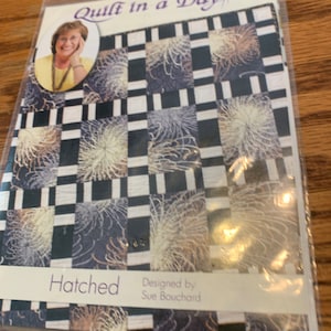 Quilt Pattern Quilt in a Day by Sue Bouchard for two quilts, rectangular and square Easy