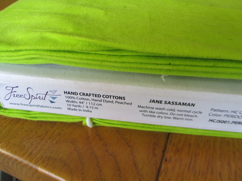 SALE Free Spirit Cotton Fabric in Peridot half yard CUT image 2