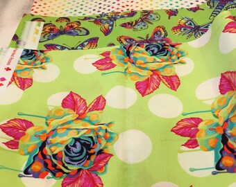 Free Spirit Cotton Fabrics by Tula Pink 4 8" remnants