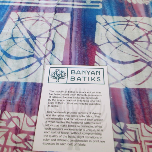 Northcott Banyan Batik Cotton Fabric Tapa Cloth half yard