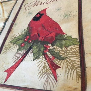 Clothworks Cotton Fabric Let Nature Sing Digital Print for Winter or Christmas Panel 24&quot; x 44&quot;