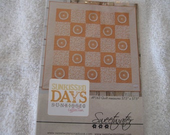 Quilt Pattern Moda Sweetwater Sunkissed Days featuring Sun Kissed fabrics