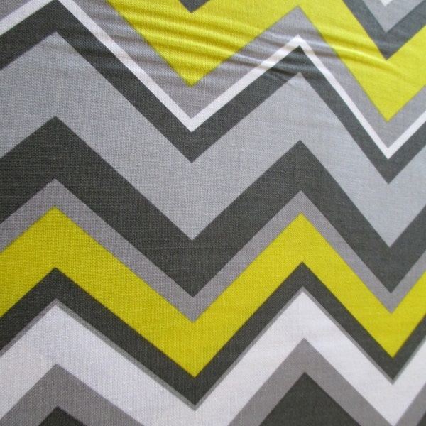 Michael Miller Cotton Fabric Chevy citron, black and white half yard
