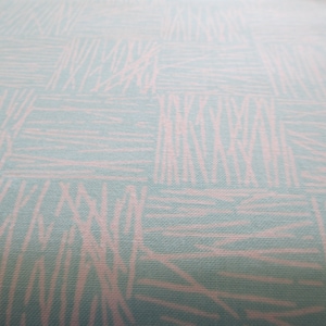 Benartex Cotton Fabric Loose Tea in Aqua and Cream half yard