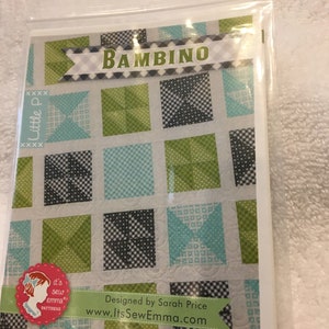 Quilt Pattern for a quilt called Bambino by its sew Emma 39 2/2" x 39 1/2"