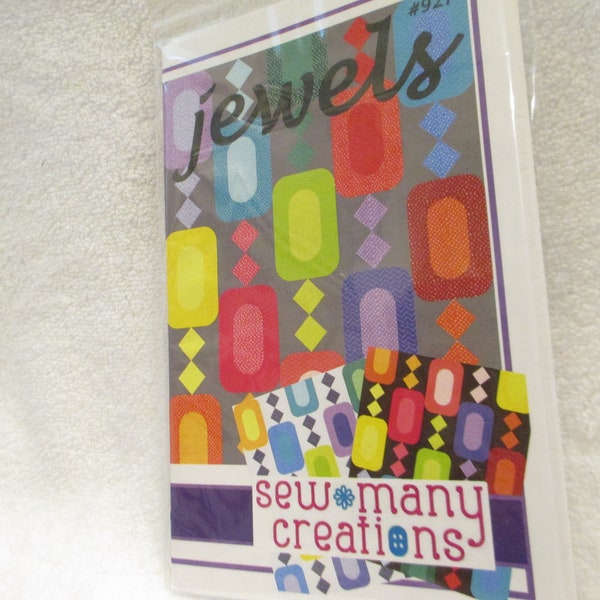 Quilt Pattern jewels by Sew Many Creations 60" x 72"