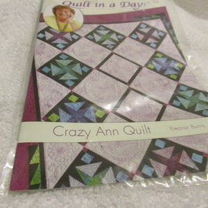 Quilt Pattern Crazy Ann Quilt by Eleanor Burns 48&quot; x 60&quot; or 27&quot; x 34&quot;
