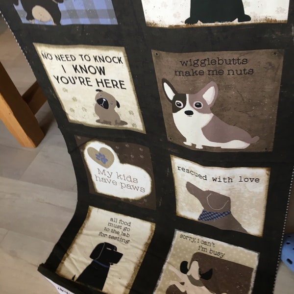 Dog Fabric Panels Etsy