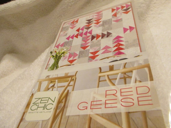 Quilt Pattern By Brigitte Heitland Zen Chic Red Geese Beginner Etsy