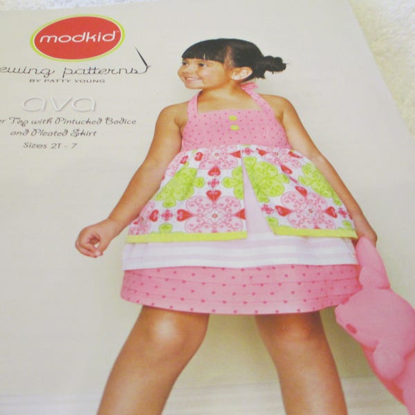 Clothing Pattern mod kid Pattern for an Ava dress  2T-7