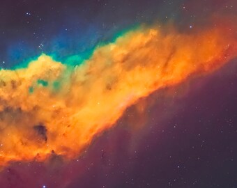 California Nebula Space Print, Astrophotography Wall Art