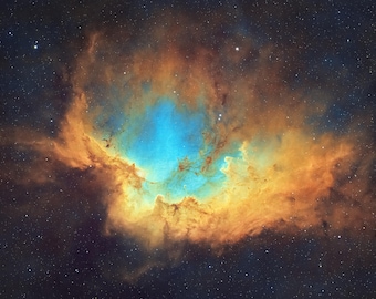 Wizard Nebula Space Print, Astrophotography Wall Art