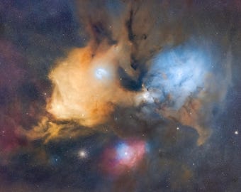 Rho Ophiuchi Nebula Space Print, Astrophotography Wall Art