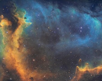 Soul Nebula Core Space Print, Astrophotography Wall Art