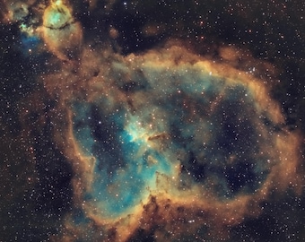 Heart Nebula Space Print, Astrophotography Wall Art
