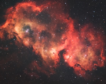Soul Nebula Space Print, Astrophotography Wall Art