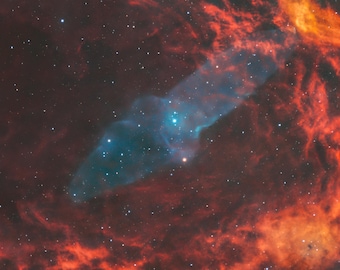 Squid Nebula Space Print, Astrophotography Wall Art