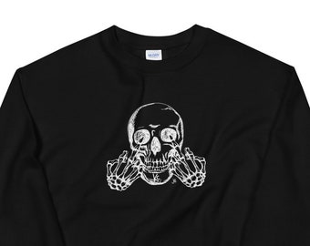 Middle Fingers Up Sweatshirt (Black)