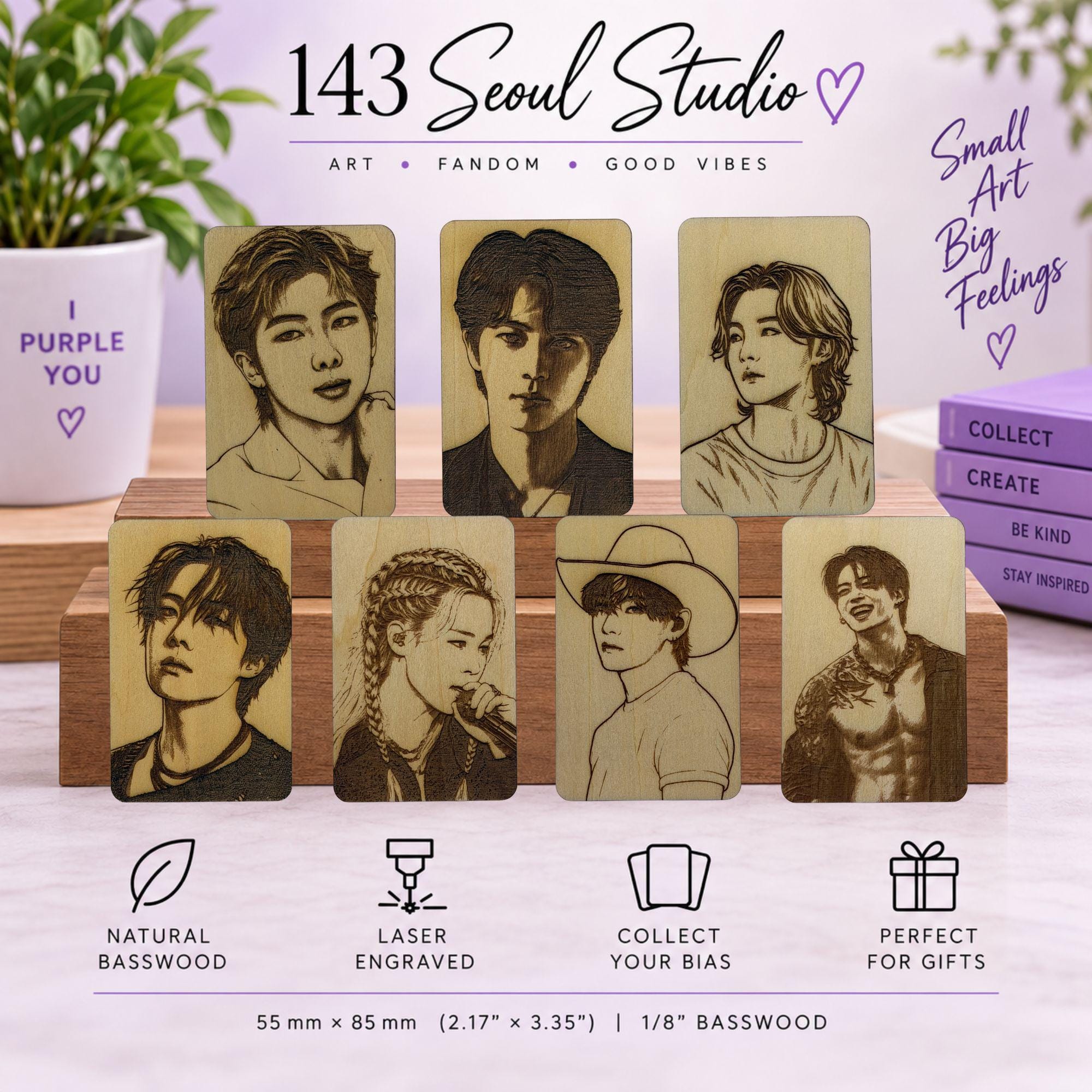 Bts Wood Art - Etsy