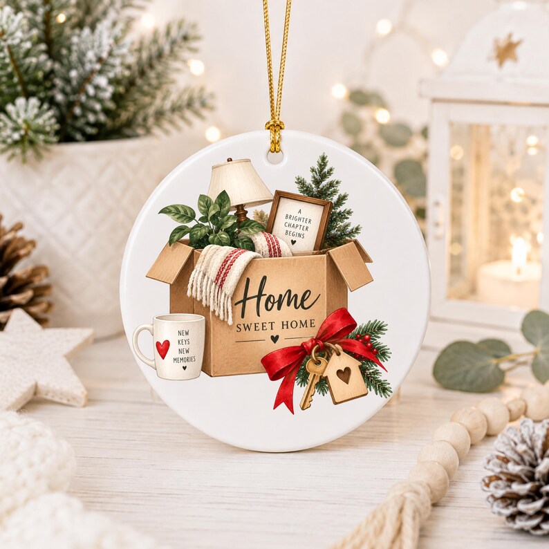 Personalized New Home Ornament 2026, Home Sweet Home Christmas Ornament ...