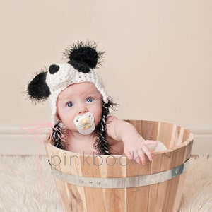 Newborn/Toddler Crocheted Panda  Hat