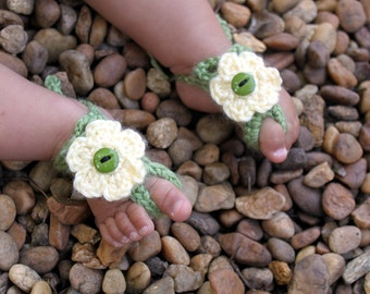 Baby Barefoot Crocheted Sandals