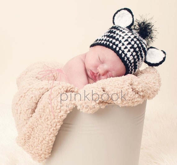 Newborn Toddler Baby Zebra Hat Baby Photo Prop Etsy