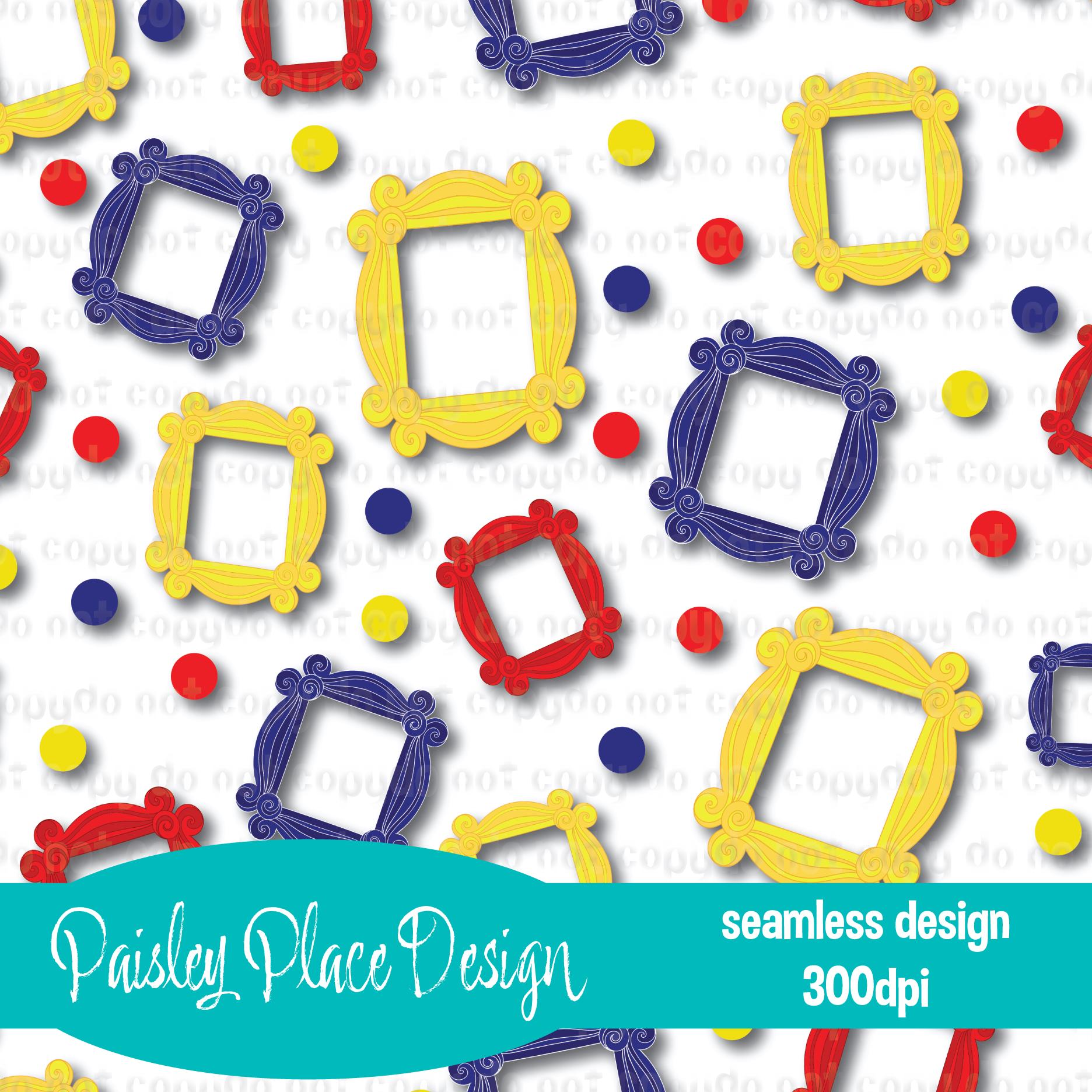 Seamless Digital Design - Friendly Frames Pattern - Etsy