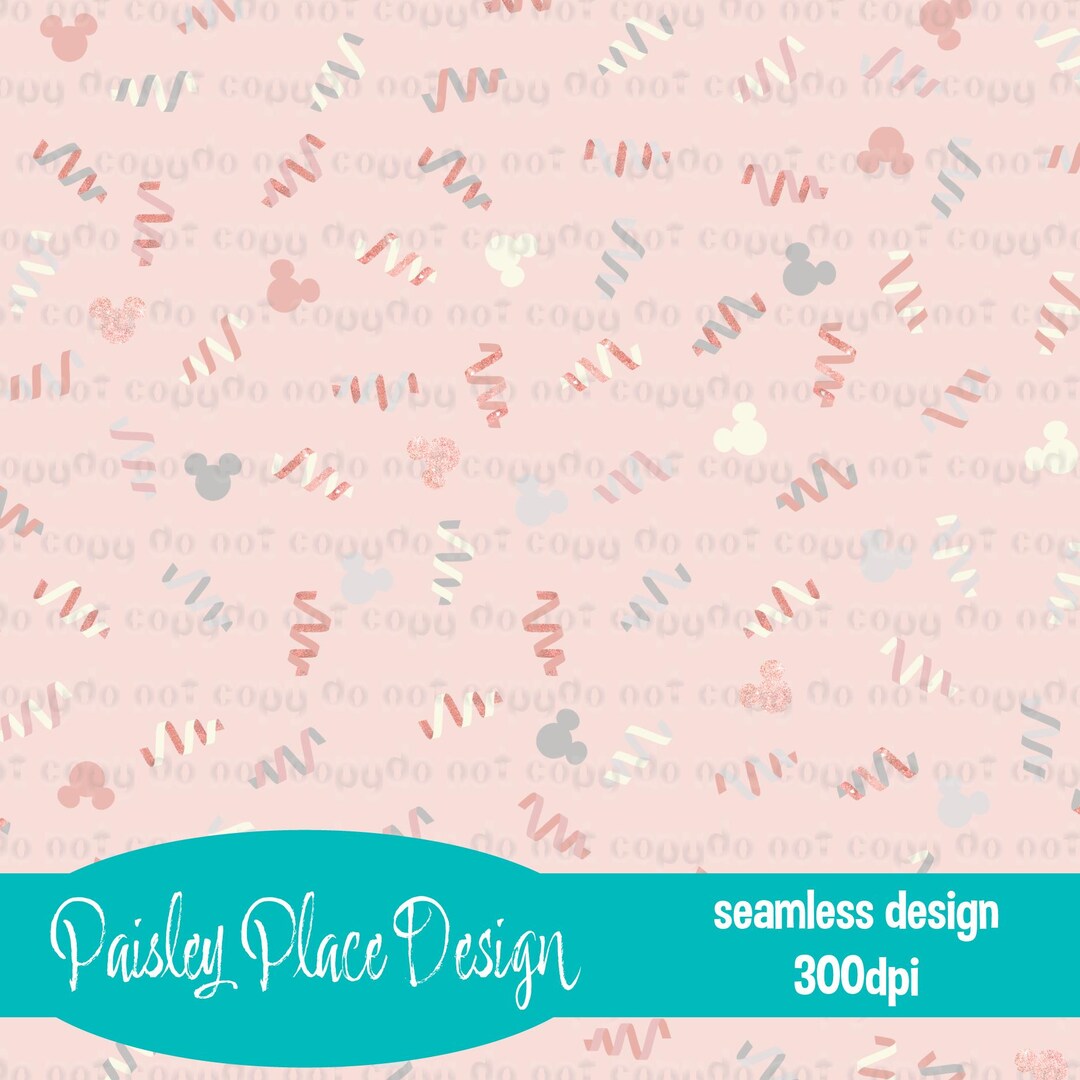 Seamless Digital Design - Celebration Confetti Pink Pattern - Etsy