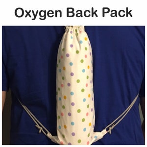 Oxygen tank backpack, padded straps, portable bag, oxygen tank, choice of cotton fabric for adults and ADULT caregivers of o2 users