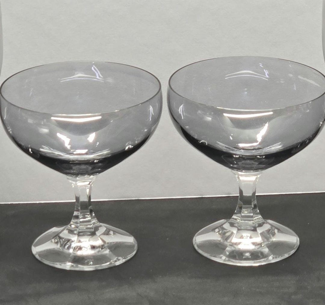 Zweisel Backstamp Schott-zweisel Crystal Neckar Smoke Champagne Glasses- Set of 2 - Etsy