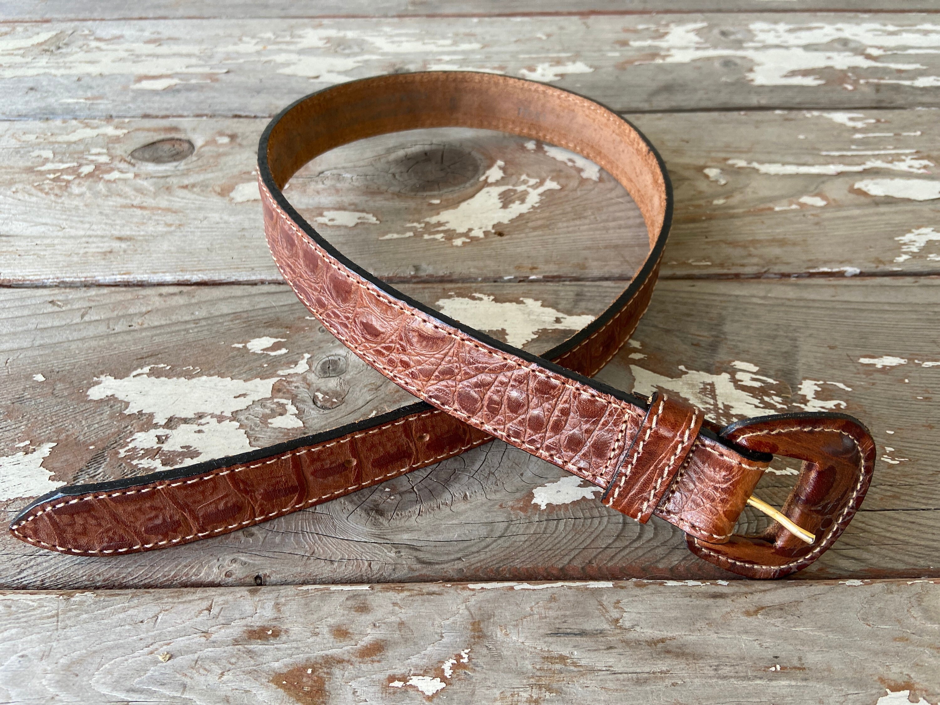 Ladies Italian Leather Belt - Size Small,italian Leather 