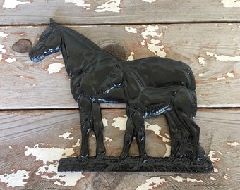 METAL HORSE DECOR-Horse Trivet,Horse Wall Hanging,Barn Decor,Equestrian Art,Horse Art,Horse Gifts,Fox Hunter Gifts,Horse Show Trophies,Horse