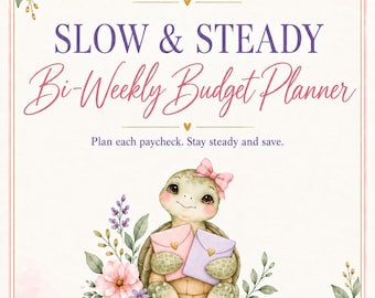 Biweekly Budget Planner Printable | Paycheck Budget Planner, Expense Tracker & Savings Challenges | US Letter PDF Digital Download