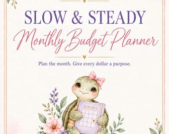 Monthly Budget Planner: 4-Page PDF (US Letter) | US Letter Printable for Beginners