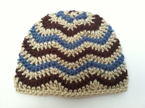 Crochet Pattern: Chevron Hat Zig Zag Hat newborn through | Etsy