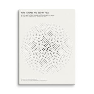 Generative Art Print Canvas 12x16, Data Visualization Wall Art, Sunflower Spiral Art, Tech Office Wall Art, Gift for Engineer