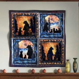 Mama Grizzly 399 Björnungar Träd PDF Direktnedladdning Quilt Applikationsmönster, 10 sidor, björn 4,5"-6,5" Björnungar 2-3" Träd 2,75"-8" Cricut