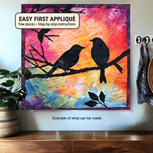 Beginner Birds and Branches Appliqué Pattern PDF – Easy First Project