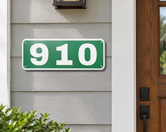Custom Reflective Aluminum House Number Plaque, Weatherproof Outdoor Address Sign, Farmhouse Housewarming Gift, for Mailbox Wall Fence Yard