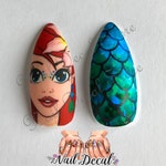 ARIEL Character Nail Art Decal "MERMAID Set"