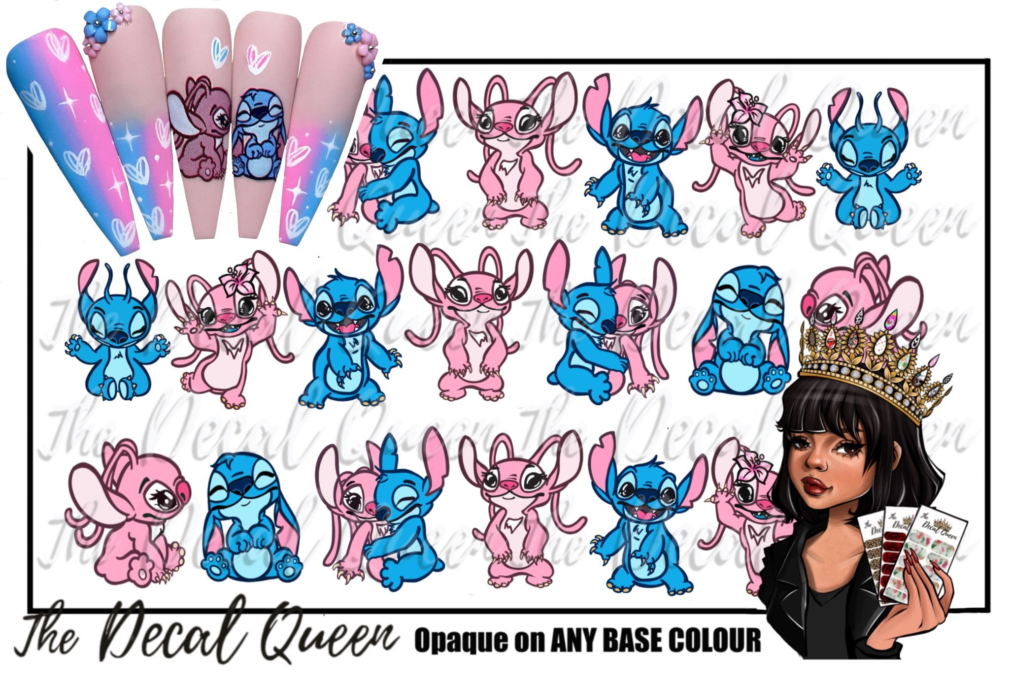 Lilo and Stitch Nail Art Decals 