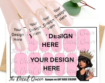 CUSTOM full cover - Nail art water decals - choose your own images