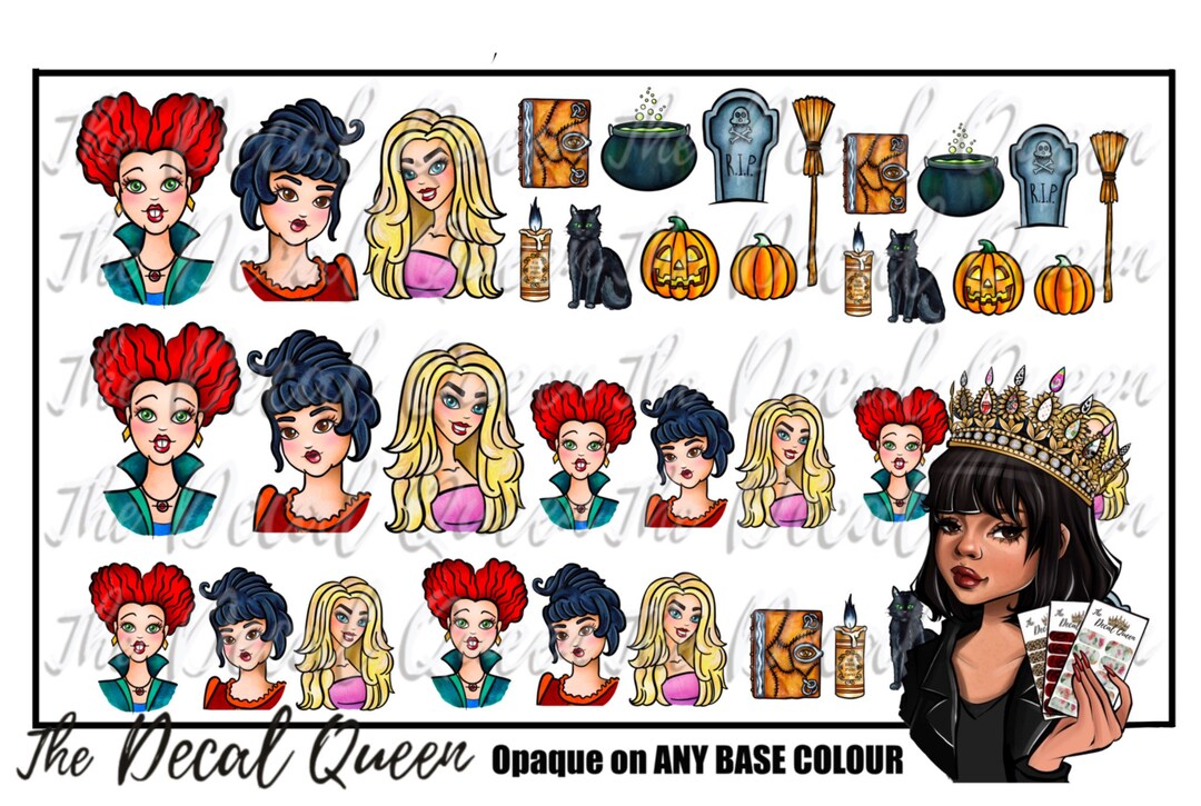 SANDERSON SISTERS Nail Art Water Decal Hocus Pocus Nail Art Etsy