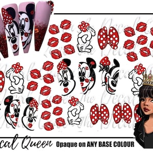 Halloween Mickey and Minnie Clear Vinyl Peel and Stick Nail Decals (NOT  Waterslide) by One Stop Nails V2A.