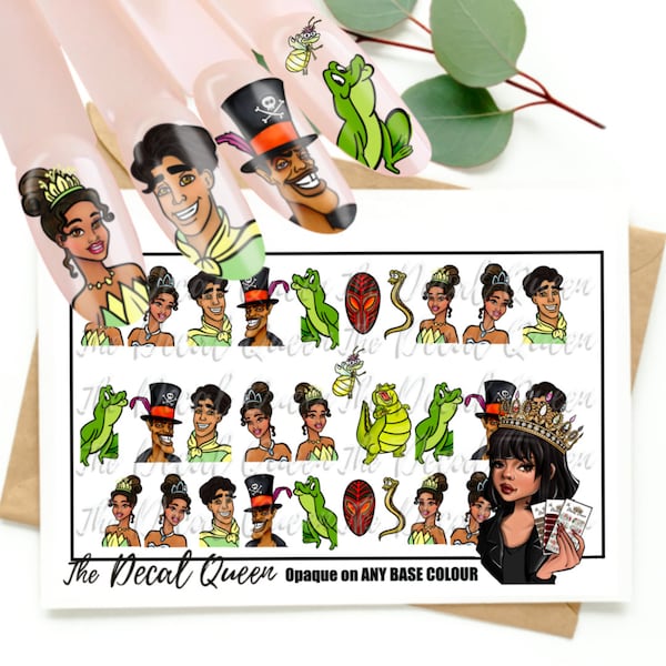 PRINCESS & THE FROG Nail art Decal