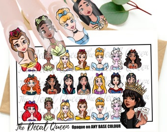 PRINCESS GANG - nail art water decal (holiday nail art)